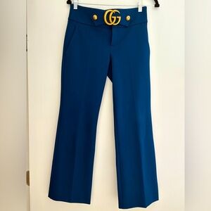 Authentic Gucci with GG logo blue pants size Euro 38.